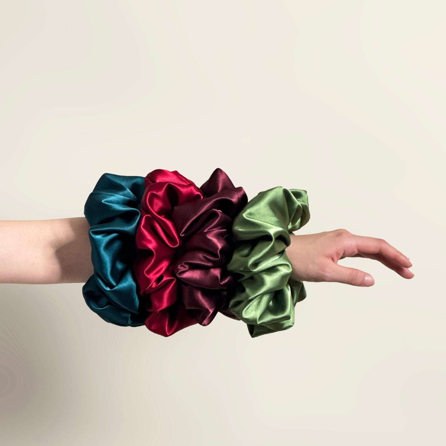 Extra Hold Jumbo Satin Scrunchies