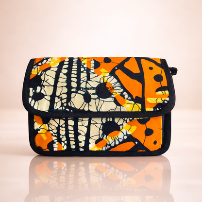 ZURI Accessory Bag - Golden Sapphire Print