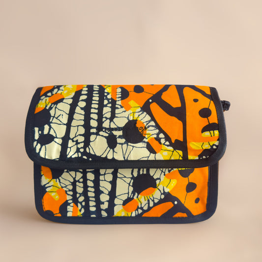 ZURI Accessory Bag - Golden Sapphire Print