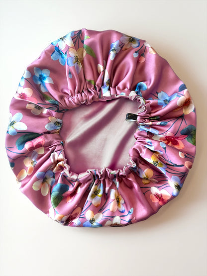 Floral reversible Satin Bonnets (Limited Edition)