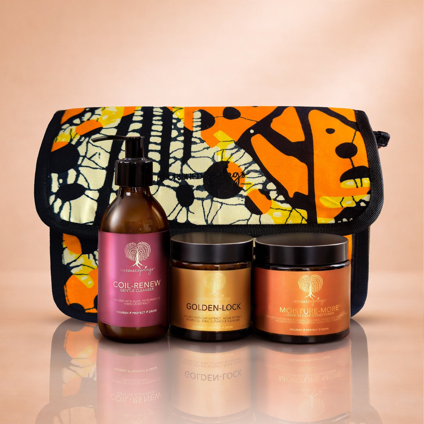 ZURI Accessory Bag - Golden Sapphire Print
